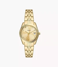 Scarlette 33mm Three-Hand Date Gold-Tone Stainless Steel Watch
