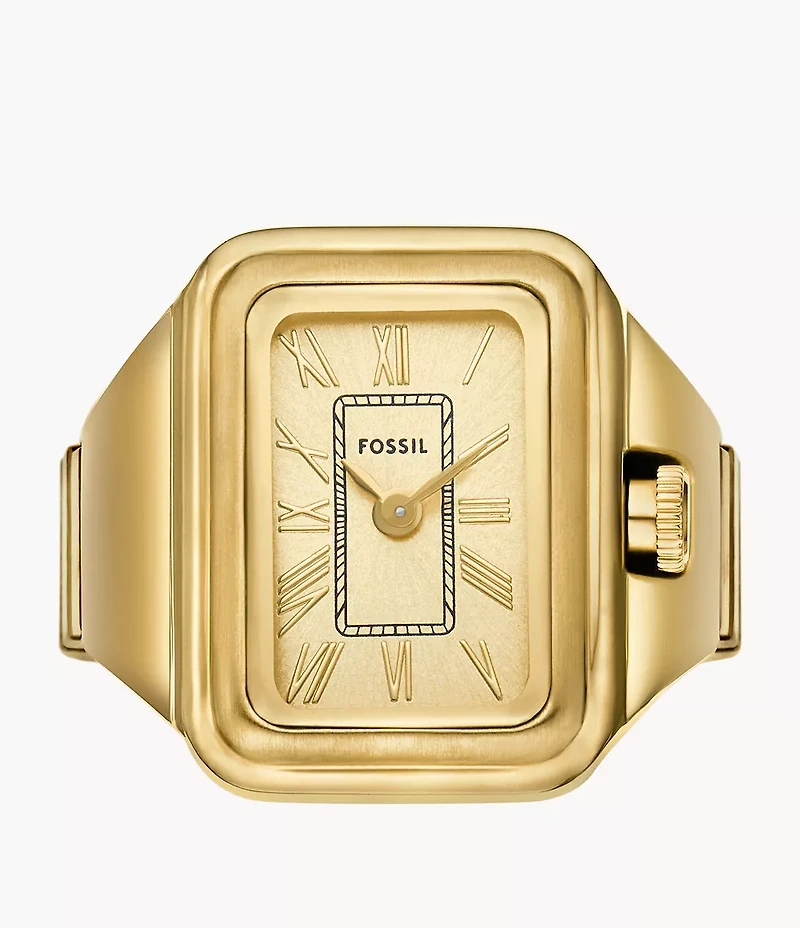 Raquel Watch Ring 14mm Two-Hand Gold-Tone Stainless Steel