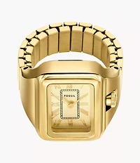 Raquel Watch Ring Two-Hand Gold-Tone Stainless Steel
