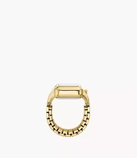 Raquel Watch Ring 14mm Two-Hand Gold-Tone Stainless Steel
