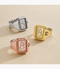 Raquel Watch Ring 14mm Two-Hand Stainless Steel