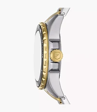 Fossil Blue Dive Three-Hand Two-Tone Stainless Steel Watch