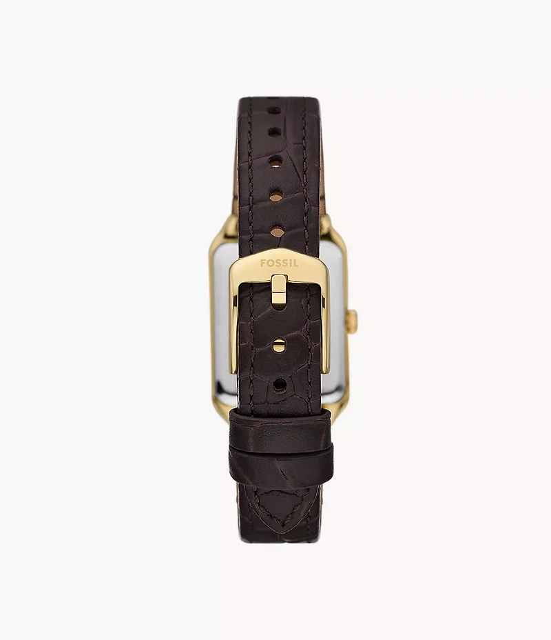 Raquel 23mm Three-Hand Date Brown Croco LiteHide™ Leather Watch