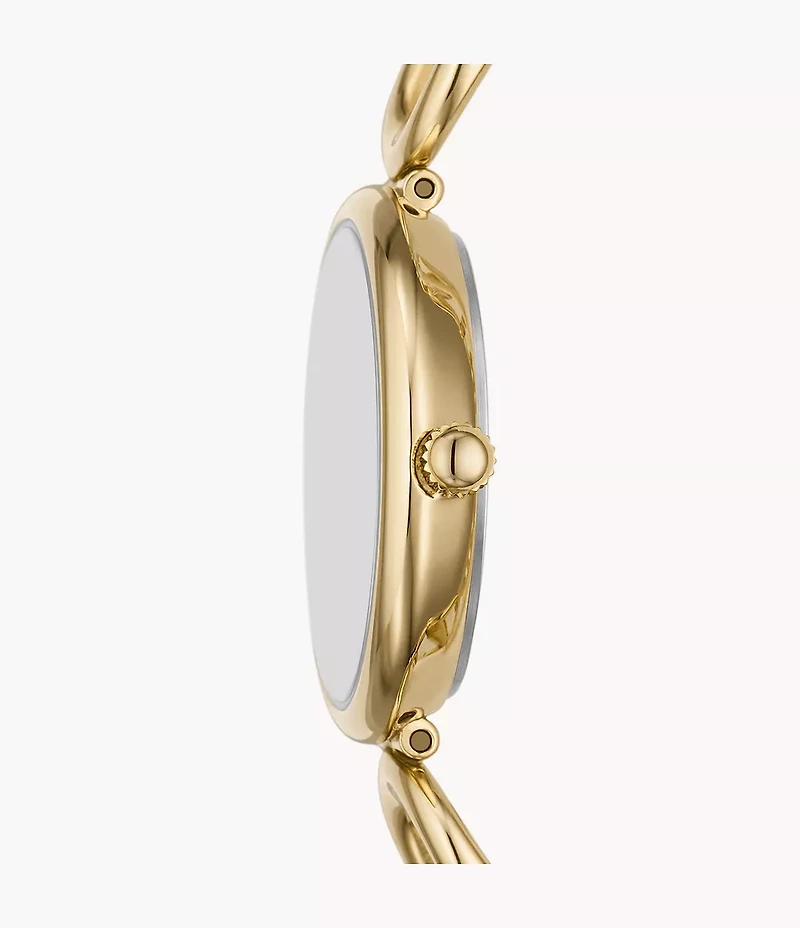 Carlie Three-Hand Gold-Tone Stainless Steel Watch