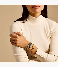 Raquel Three-Hand Date Two-Tone Stainless Steel Watch and Bracelet Set