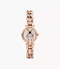 Carlie Three-Hand Rose Gold-Tone Stainless Steel Watch and Bracelet Set