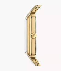 Raquel Three-Hand Date Gold-Tone Stainless Steel Watch