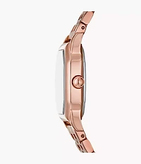 Harlow Three-Hand Rose Gold-Tone Stainless Steel Watch