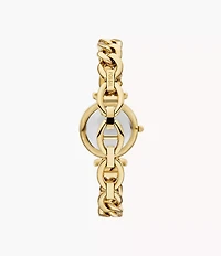 Carlie Three-Hand Gold-Tone Stainless Steel Watch and Bracelet Set