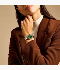 Scarlette Three-Hand Date Two-Tone Stainless Steel Watch