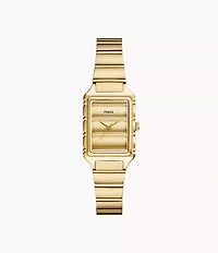Raquel Three-Hand Gold-Tone Stainless Steel Watch