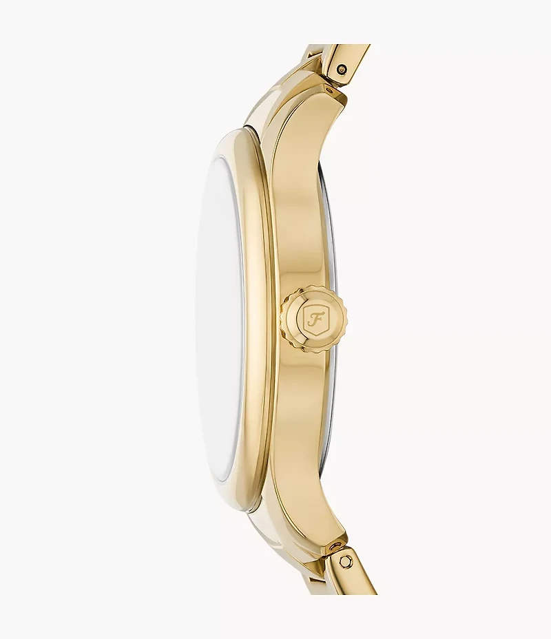 Gilmore Three-Hand Date Gold-Tone Stainless Steel Watch