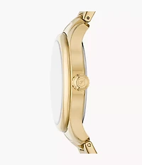 Gilmore Three-Hand Date Gold-Tone Stainless Steel Watch