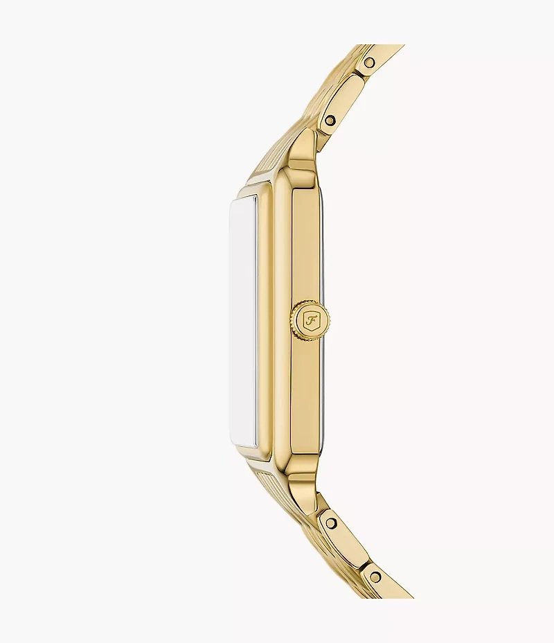 Raquel Sun Moon Multifunction Gold-Tone Stainless Steel Watch