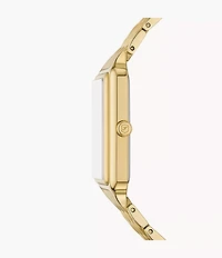 Raquel Sun Moon Multifunction Gold-Tone Stainless Steel Watch