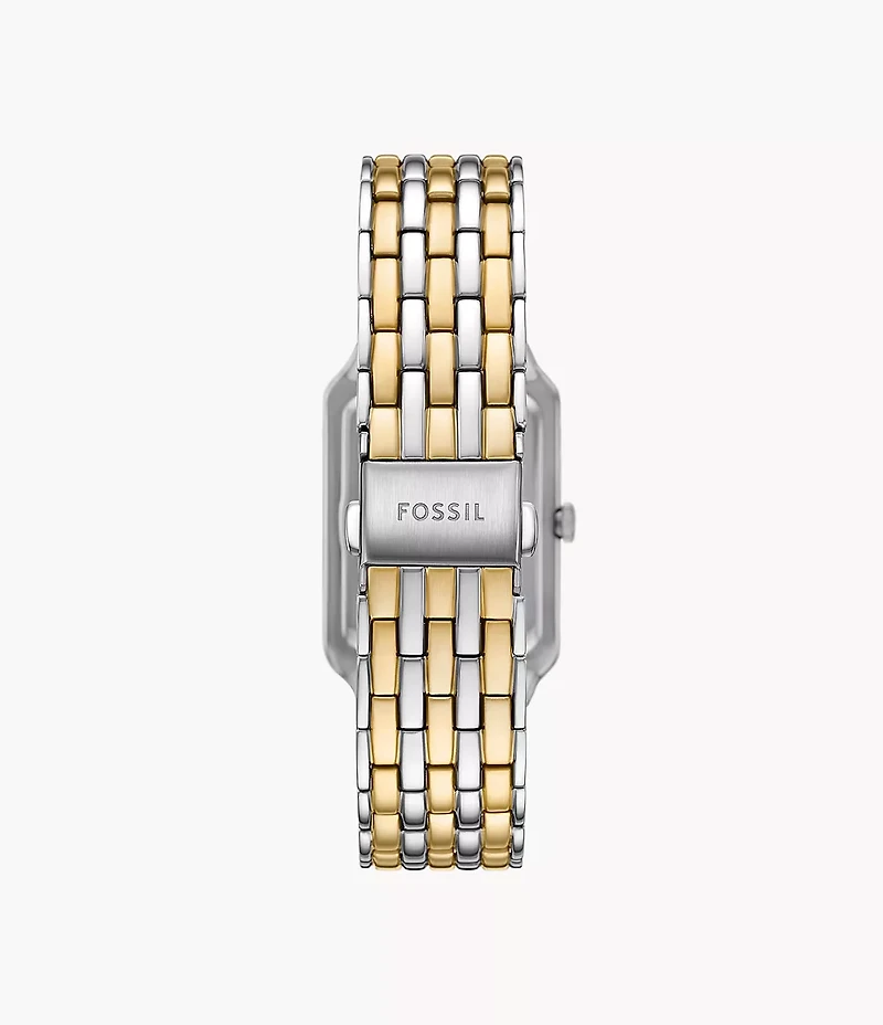 Raquel Sun Moon Multifunction Two-Tone Stainless Steel Watch