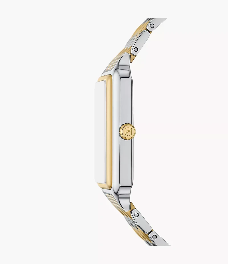 Raquel Sun Moon Multifunction Two-Tone Stainless Steel Watch