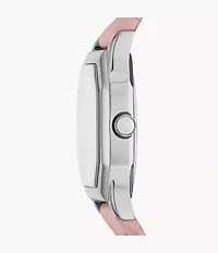 Harlow Three-Hand Light Pink Leather Watch