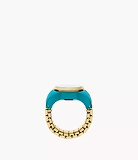 Watch Ring Two-Hand Gold-Tone Stainless Steel