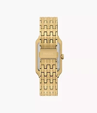 Raquel Three-Hand Date Gold-Tone Stainless Steel Watch