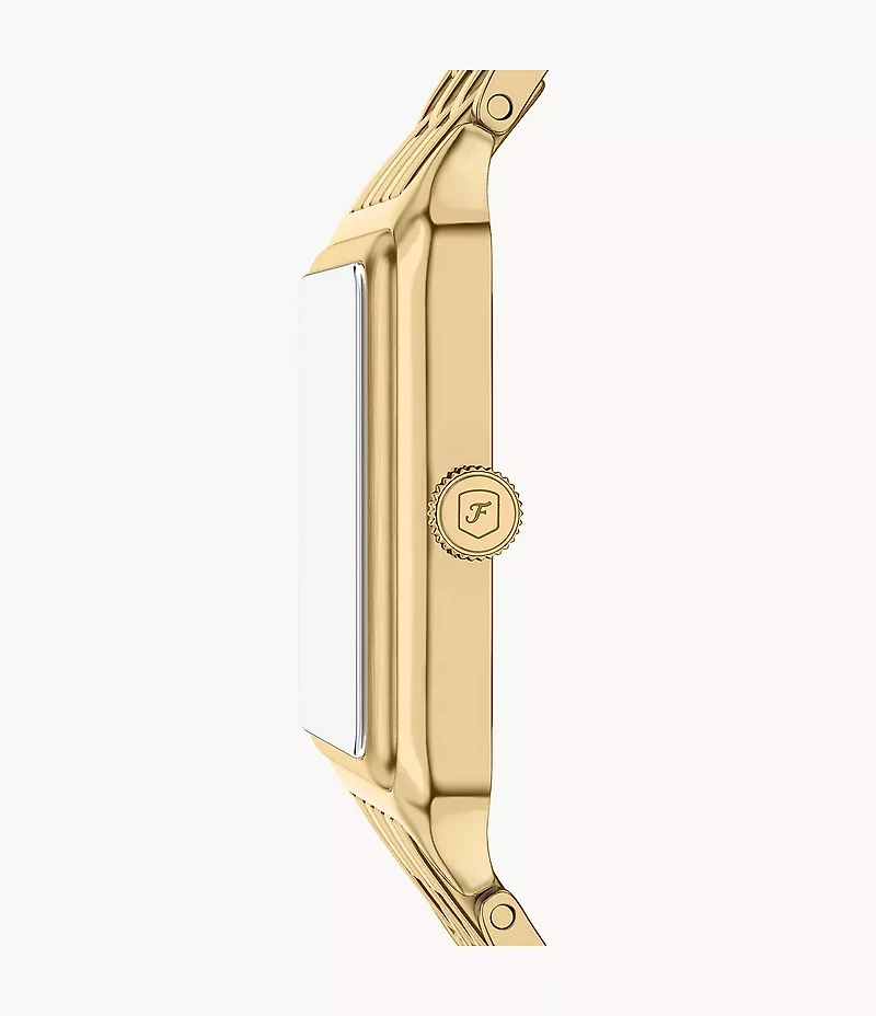 Raquel Three-Hand Date Gold-Tone Stainless Steel Watch