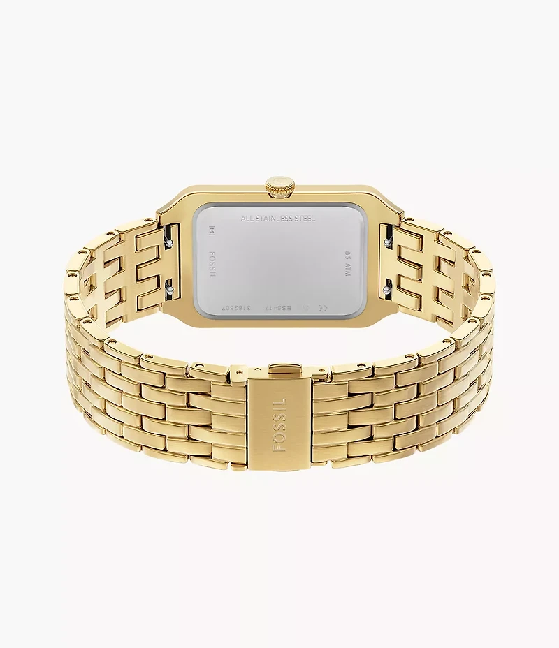 Raquel Three-Hand Date Gold-Tone Stainless Steel Watch