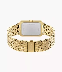 Raquel Three-Hand Date Gold-Tone Stainless Steel Watch