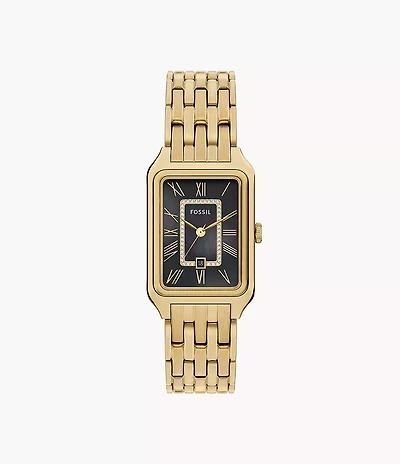 Raquel Three-Hand Date Gold-Tone Stainless Steel Watch