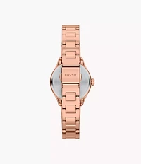 Gilmore Three-Hand Rose Gold-Tone Stainless Steel Watch