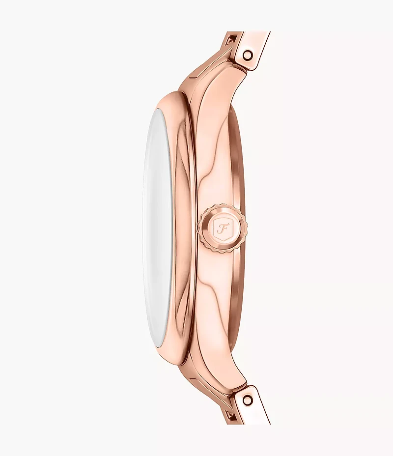 Gilmore Three-Hand Rose Gold-Tone Stainless Steel Watch