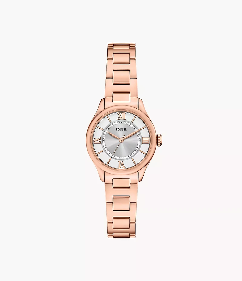 Gilmore Three-Hand Rose Gold-Tone Stainless Steel Watch