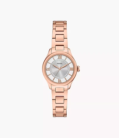 Gilmore Three-Hand Rose Gold-Tone Stainless Steel Watch