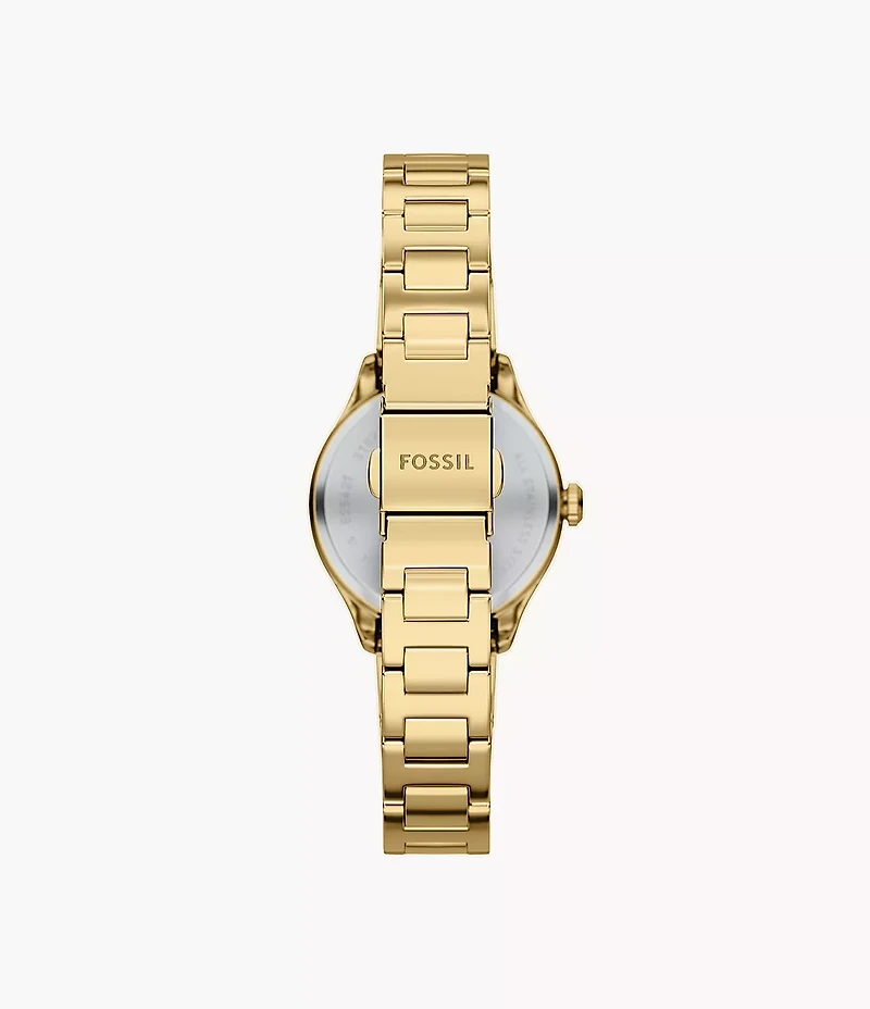 Gilmore Three-Hand Gold-Tone Stainless Steel Watch