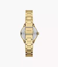 Gilmore Three-Hand Gold-Tone Stainless Steel Watch