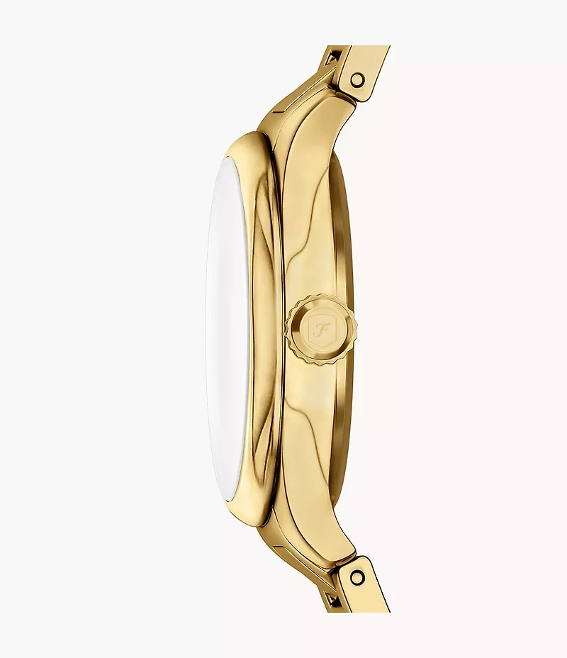 Gilmore Three-Hand Gold-Tone Stainless Steel Watch