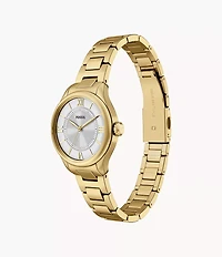 Gilmore Three-Hand Gold-Tone Stainless Steel Watch