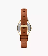 Gilmore Three-Hand Brown Leather Watch