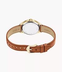Gilmore Three-Hand Brown Leather Watch