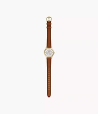 Gilmore Three-Hand Brown Leather Watch