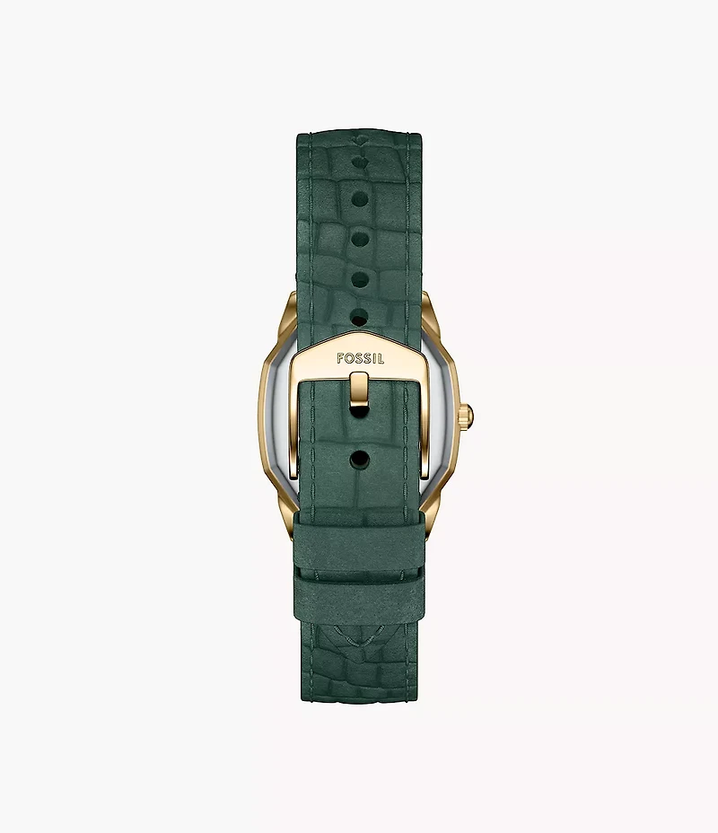 Harlow Three-Hand Croco Leather Watch