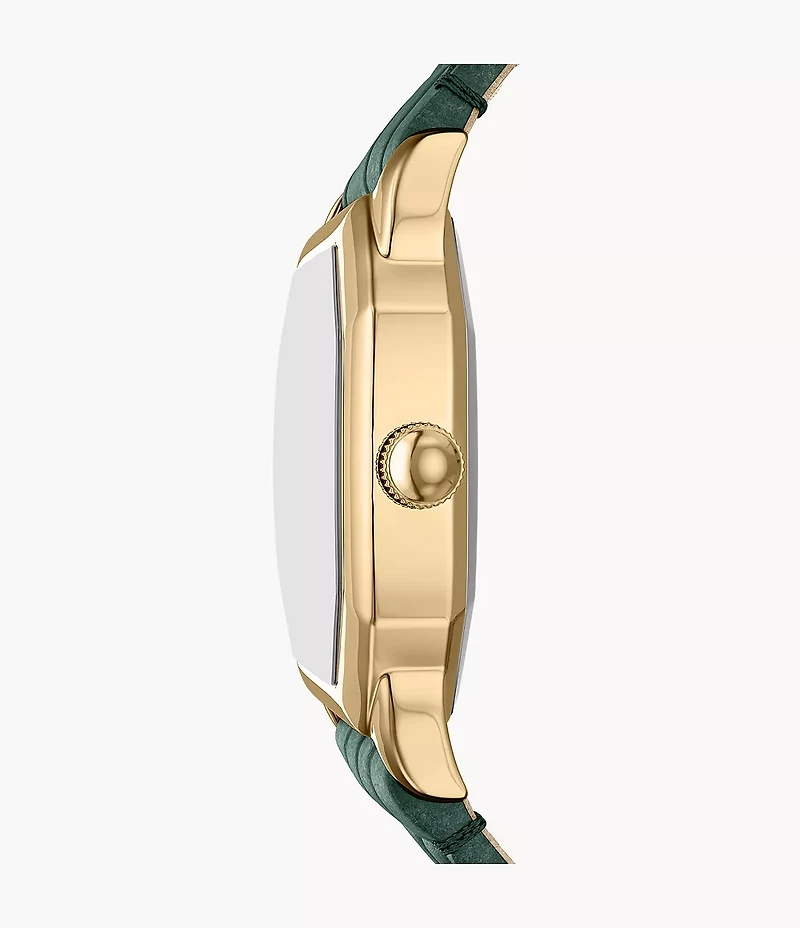 Harlow Three-Hand Croco Leather Watch