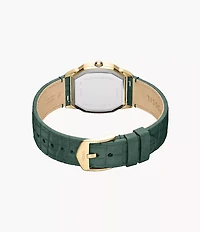 Harlow Three-Hand Croco Leather Watch