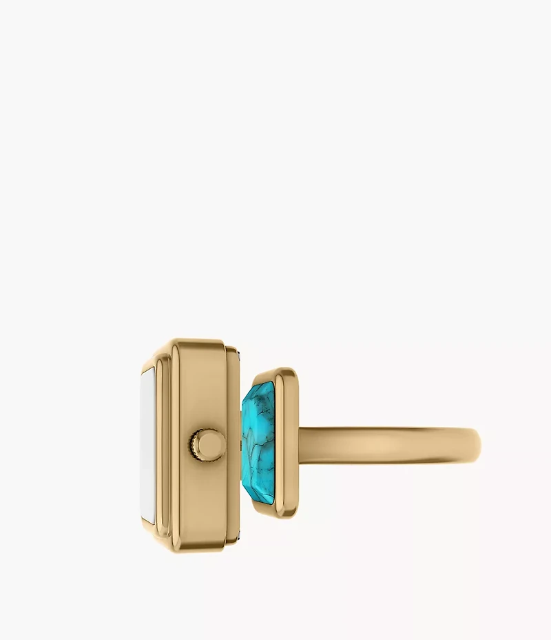 Raquel Watch Ring Two-Hand Gold-Tone Stainless Steel