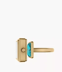 Raquel Watch Ring Two-Hand Gold-Tone Stainless Steel