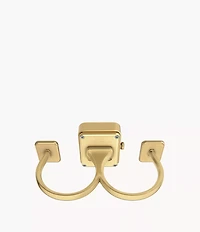 Raquel Watch Ring Two-Hand Gold-Tone Stainless Steel