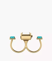 Raquel Watch Ring Two-Hand Gold-Tone Stainless Steel