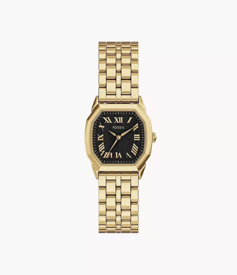 Harlow Three-Hand Gold-Tone Stainless Steel Watch
