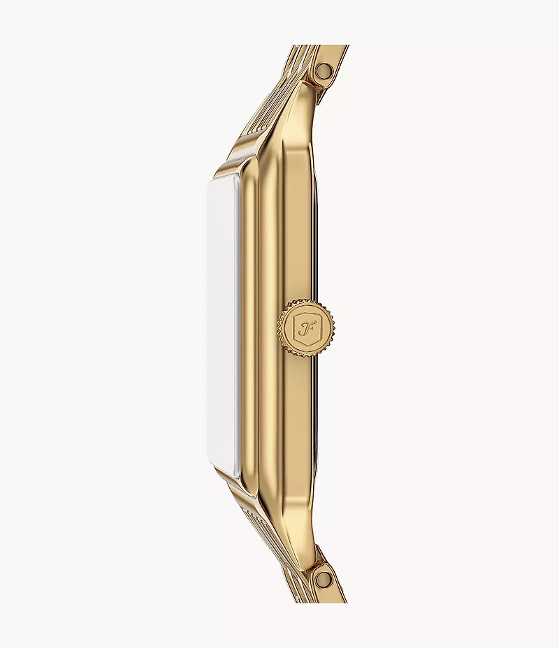 Raquel Three-Hand Date Gold-Tone Stainless Steel Watch