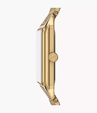 Raquel Three-Hand Date Gold-Tone Stainless Steel Watch