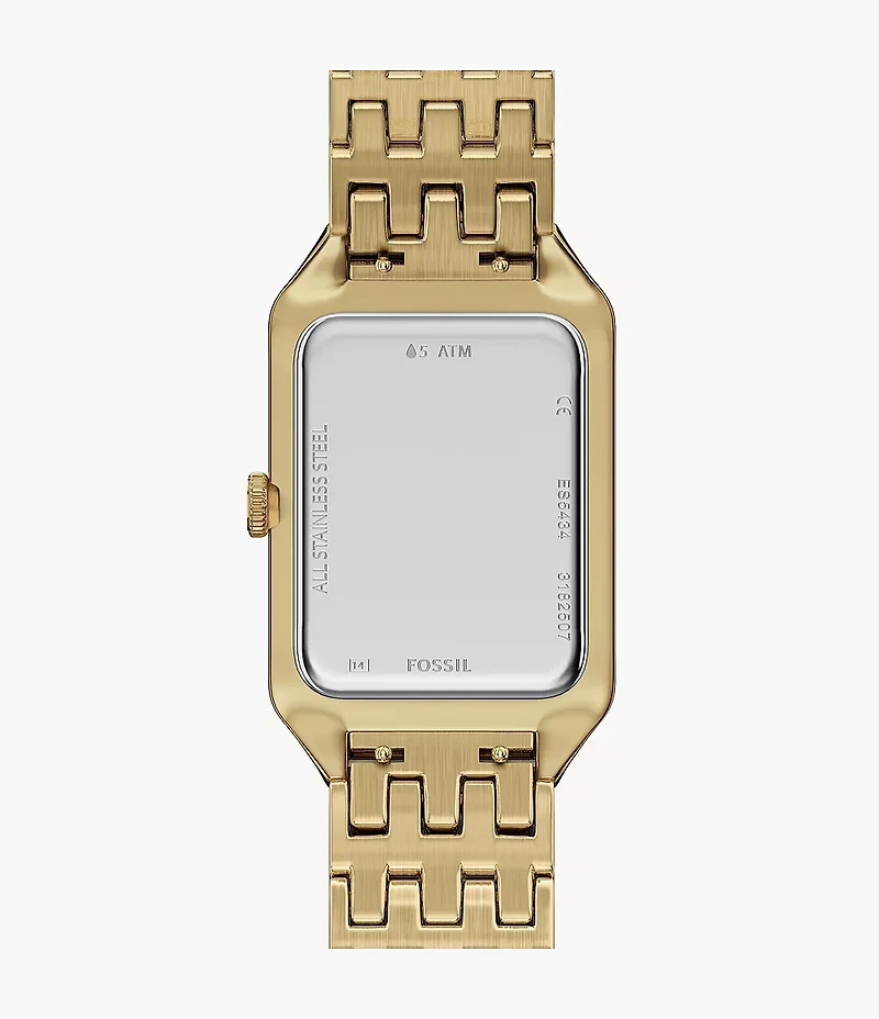Raquel Three-Hand Date Gold-Tone Stainless Steel Watch